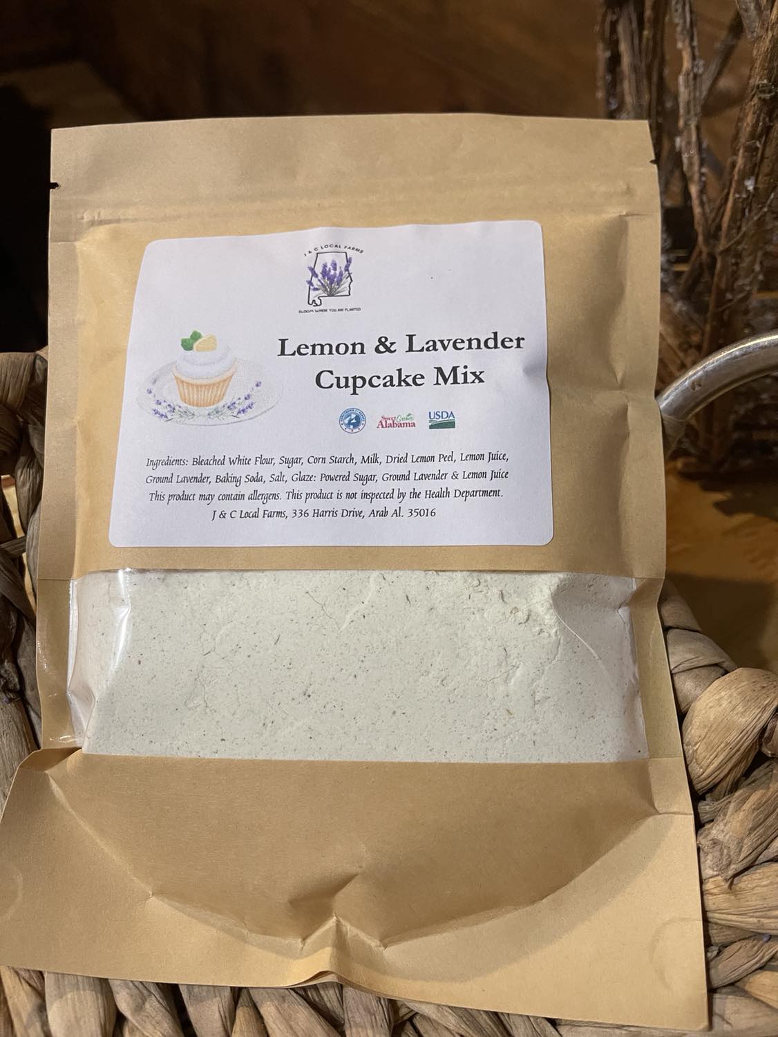 Lemon & Lavender Cupcake Mix with Glaze