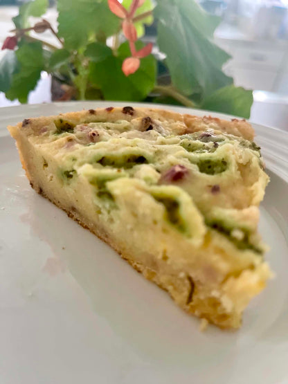 Lavender White Cornbread Mix with Jalapenos and Green Hot Sauce