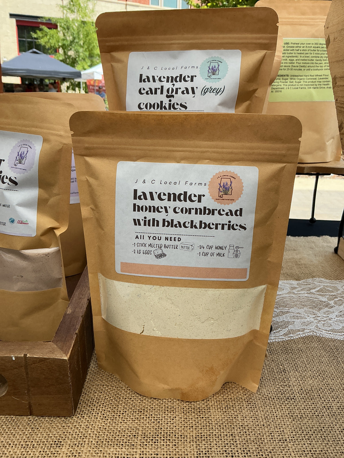 Lavender Honey Cornbread with Blackberries Mix